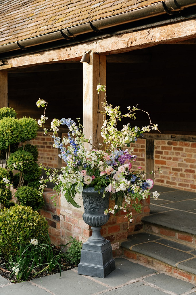 Spring-Urns-in-the-Barns-Yard-Courtyard