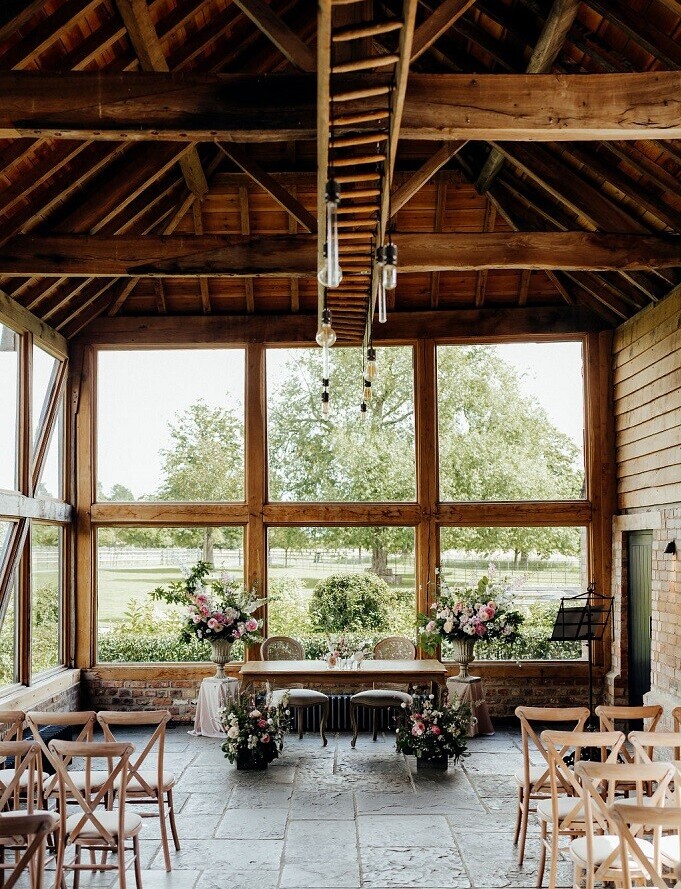The Cartshed Ceremony space at Barns & Yard
