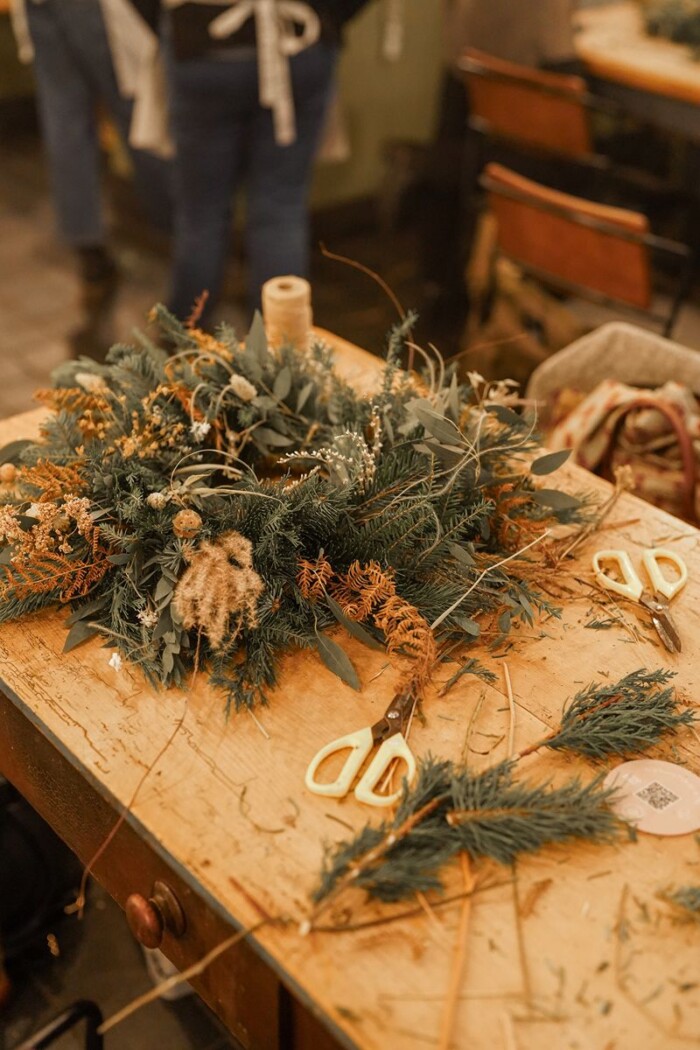 Eco Wreath Workshop at GoodRoots in Worcester