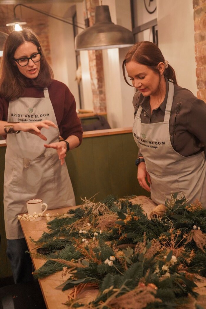 Eco Wreath Workshop with Hannah of Bride and Bloom at Goodroots