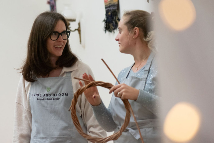 Eco Wreath Workshop at Elmslie House in Malvern with BRIDE AND BLOOM