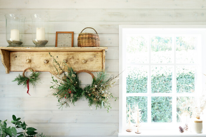 Christmas Wreath Masterclass at Barns & Yard with Bride and Bloom